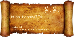 Huss Hasszán névjegykártya